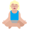 Woman in Lotus Position- Medium-Light Skin Tone emoji on Microsoft